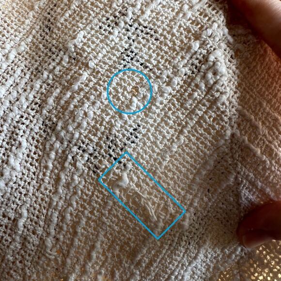 Mara Hoffman Woven Poncho in Loom Weaving Open Knit Cover Up OS - Picture 9 of 9